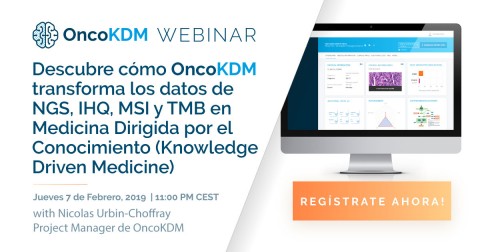 Webinar online OncoDNA: OncoKDM, la plataforma de interpretación de datos